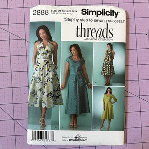 NEW DRESS BELT 16 18 20 22 24 SIMPLICITY Threads Sewing Pattern 2888